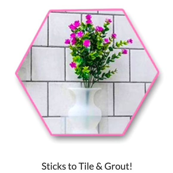 🆕 StickiVASE SELF-ADHESIVE VASE Holds Water & Flowers Hangs on Walls & Windows - Picture 6 of 12